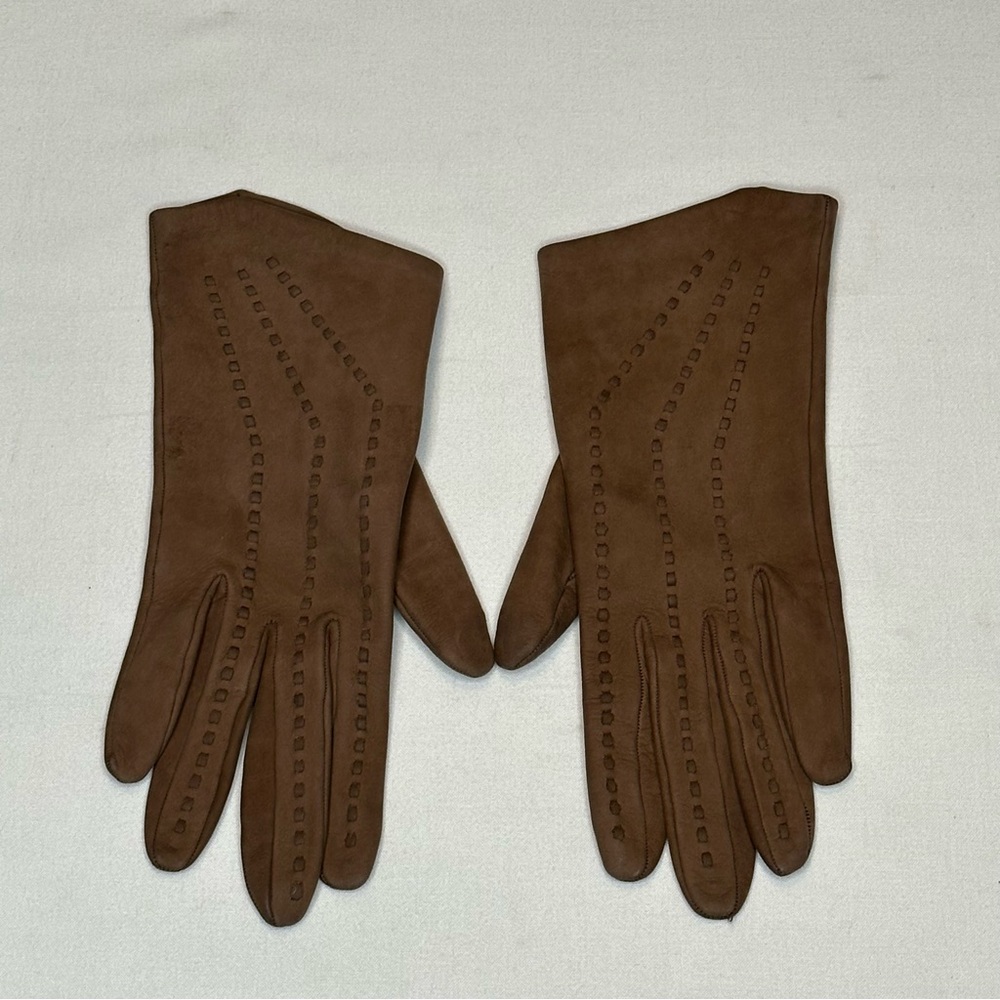 Gant Jonquet Brown Suede Driving Gloves 50s Vintage